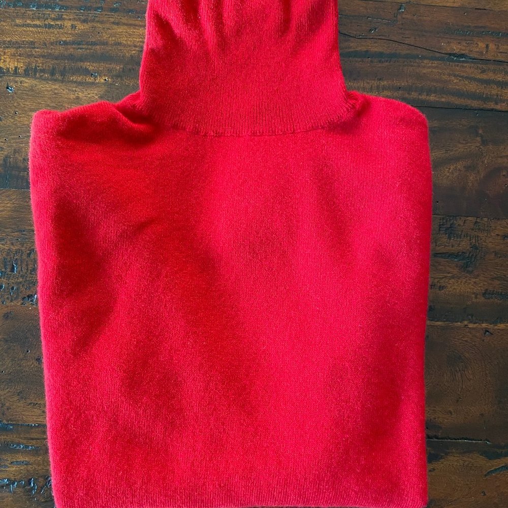 Vintage United Colors of Benetton Red Wool Turtleneck